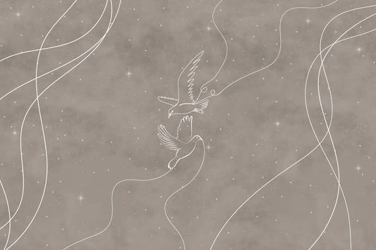 Celestial Doves Wall Mural