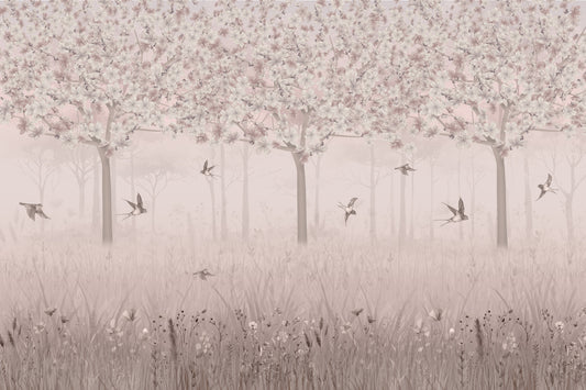 Tranquil Bloom Flight Wall Mural