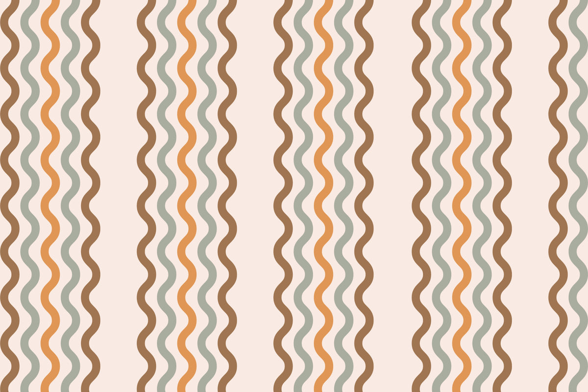 Retro Waves Wall Mural