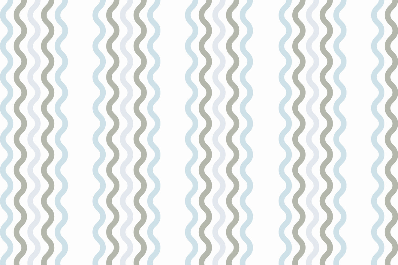 Serene Wave Lines Wall Mural