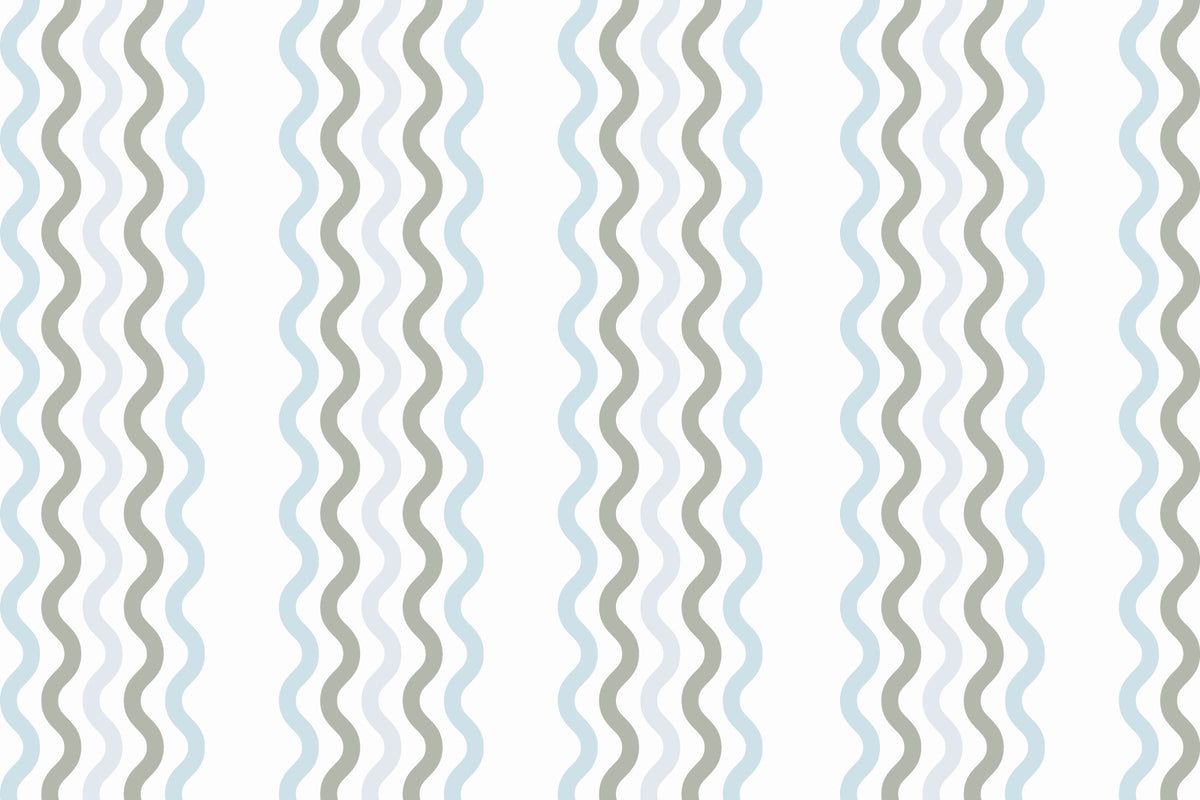 Serene Wave Lines Wall Mural in your room