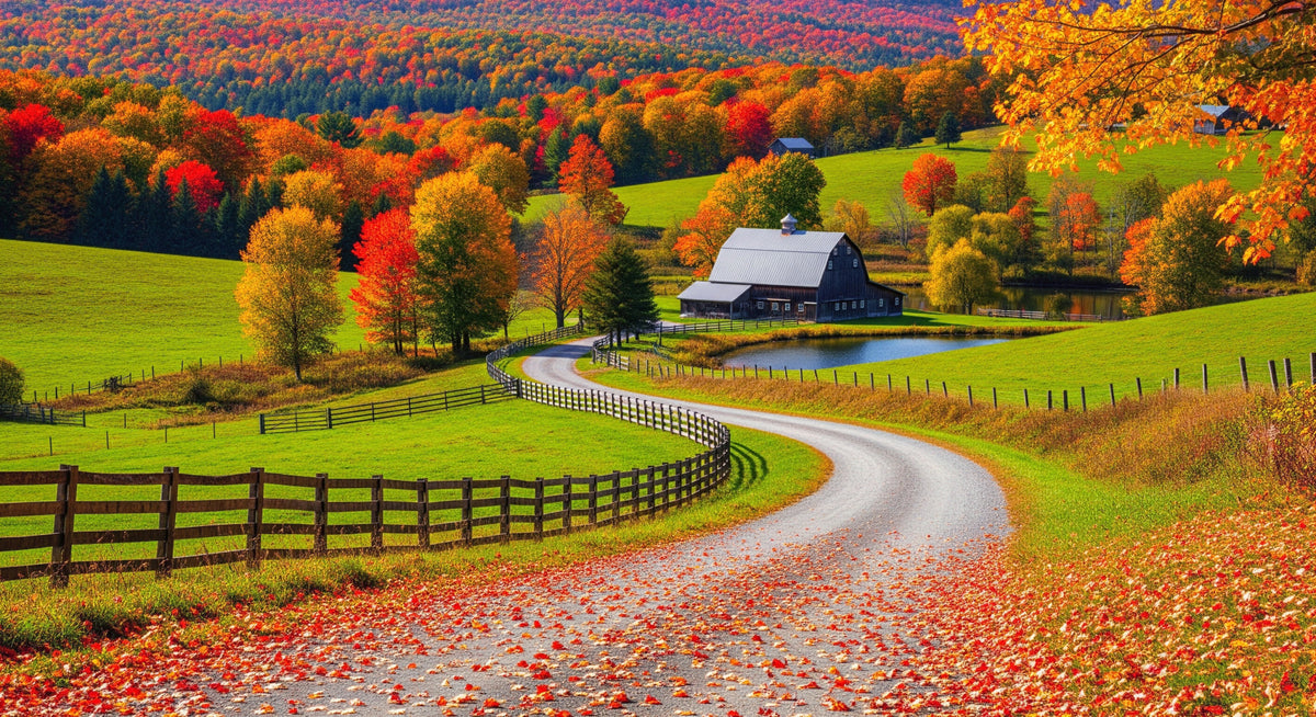Autumnal Farm Charm Wall Mural in your room