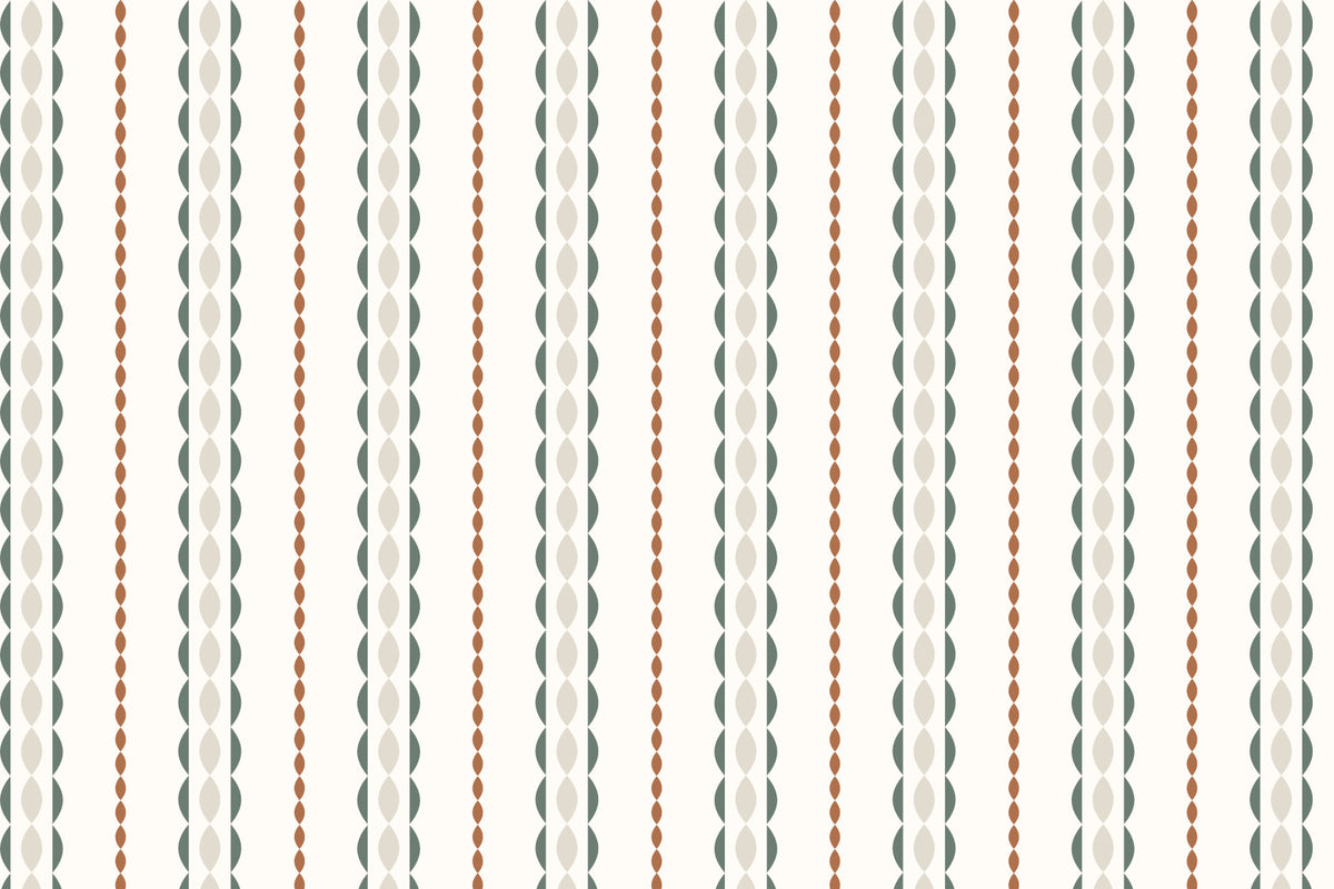 Retro Stripe Serenity Wall Mural in your room