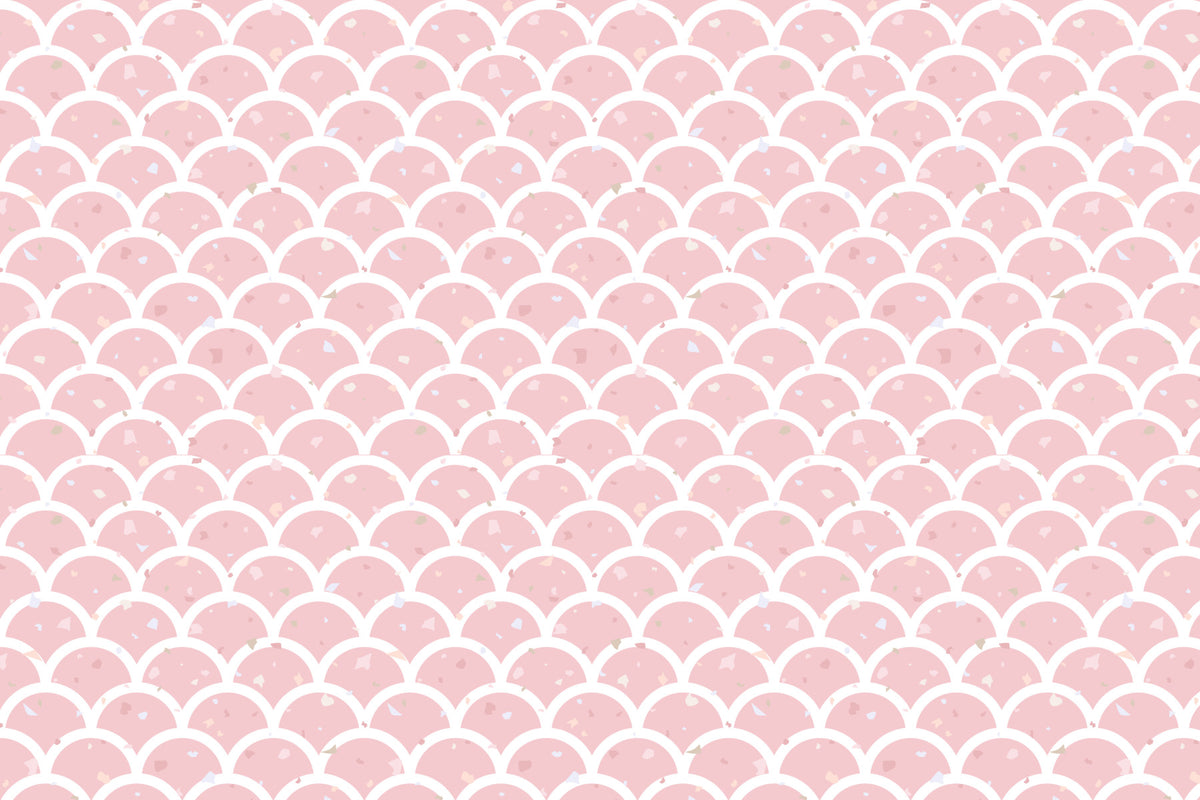 Blush Terrazzo Scales Wallpaper⁠ in your room