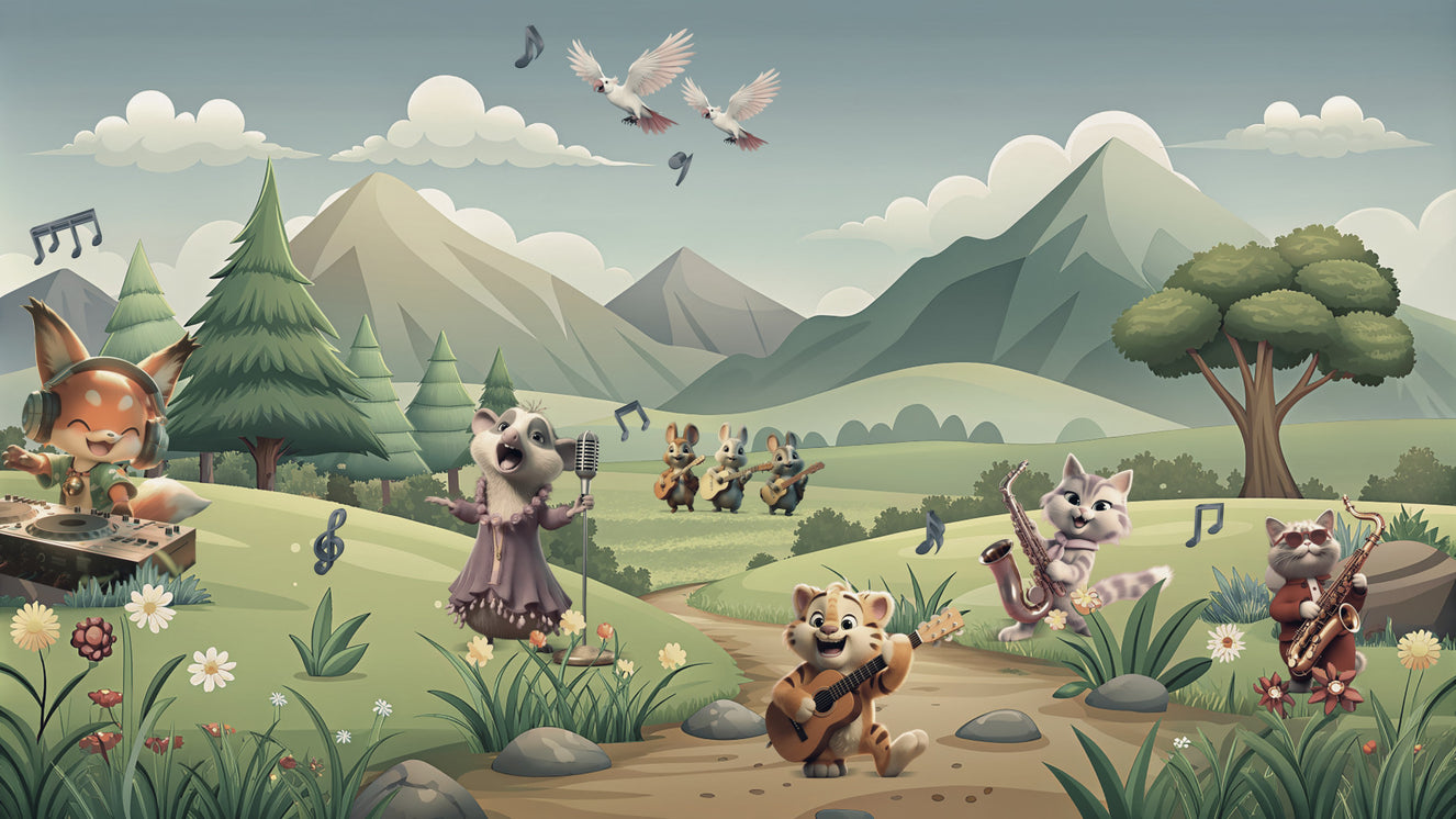 Meadow Melodies Animal Orchestra Wall Mural