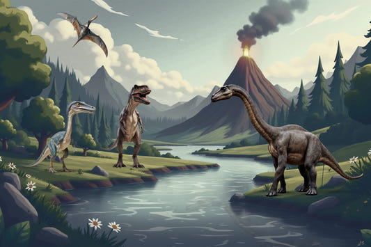 Dino River Valley Wall Mural