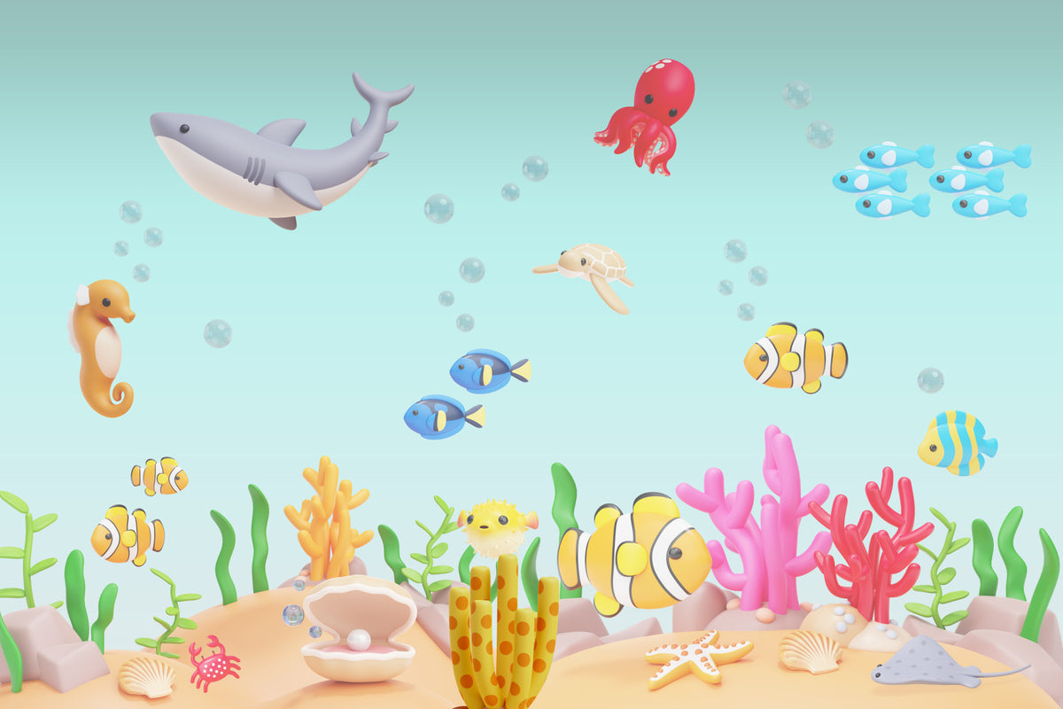 Underwater Friends Wall Mural in your room