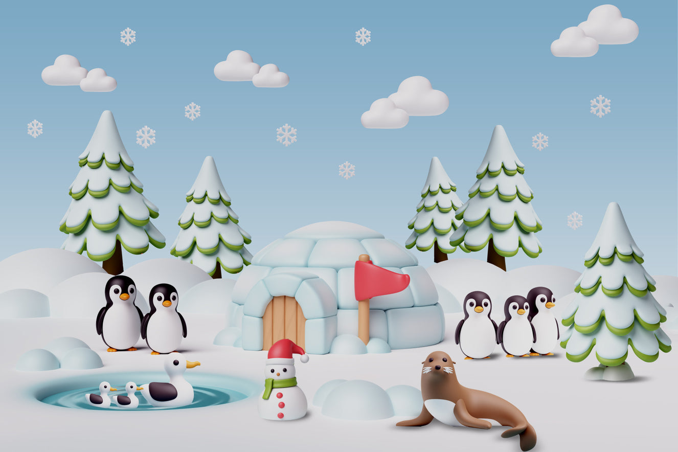 Igloo Antics Wall Mural