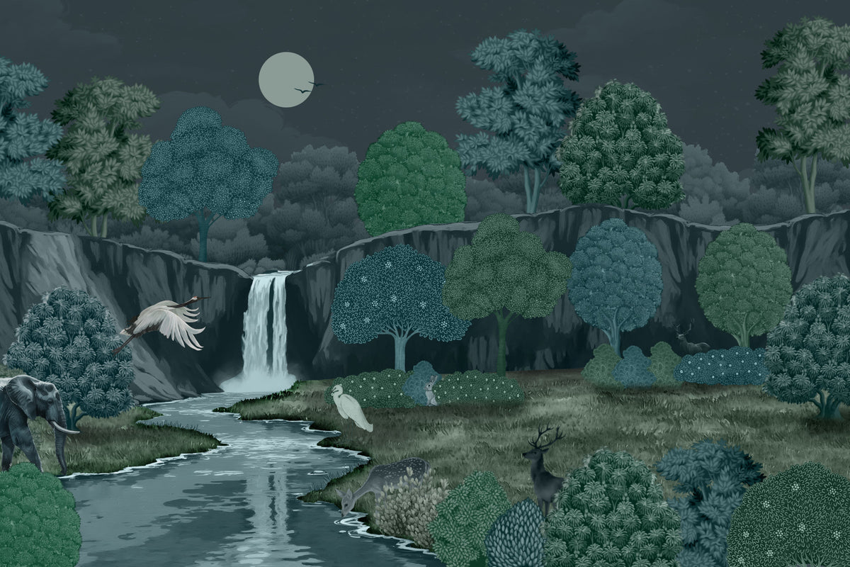 Moonlit Haven Wall Mural in your room — zoomed