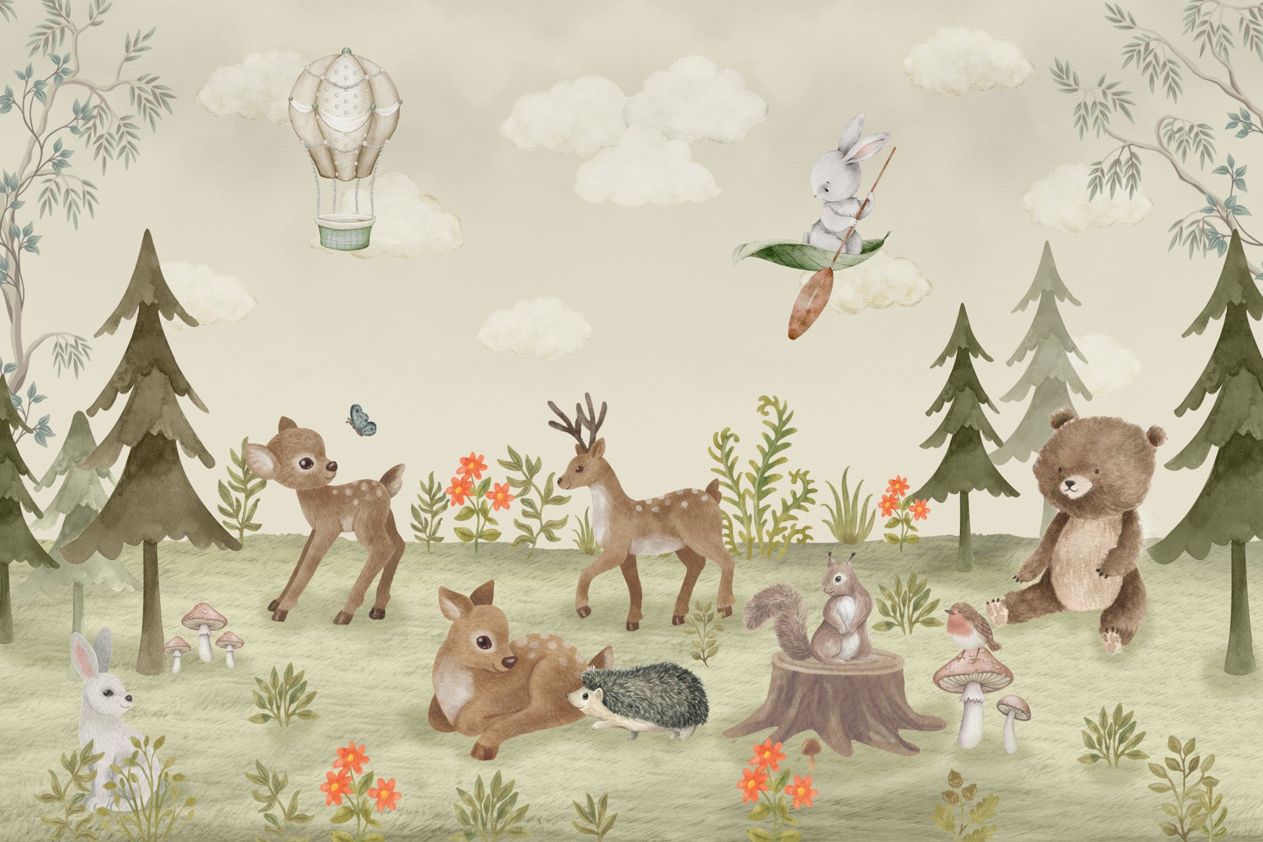 The design feels peaceful and whimsical.

