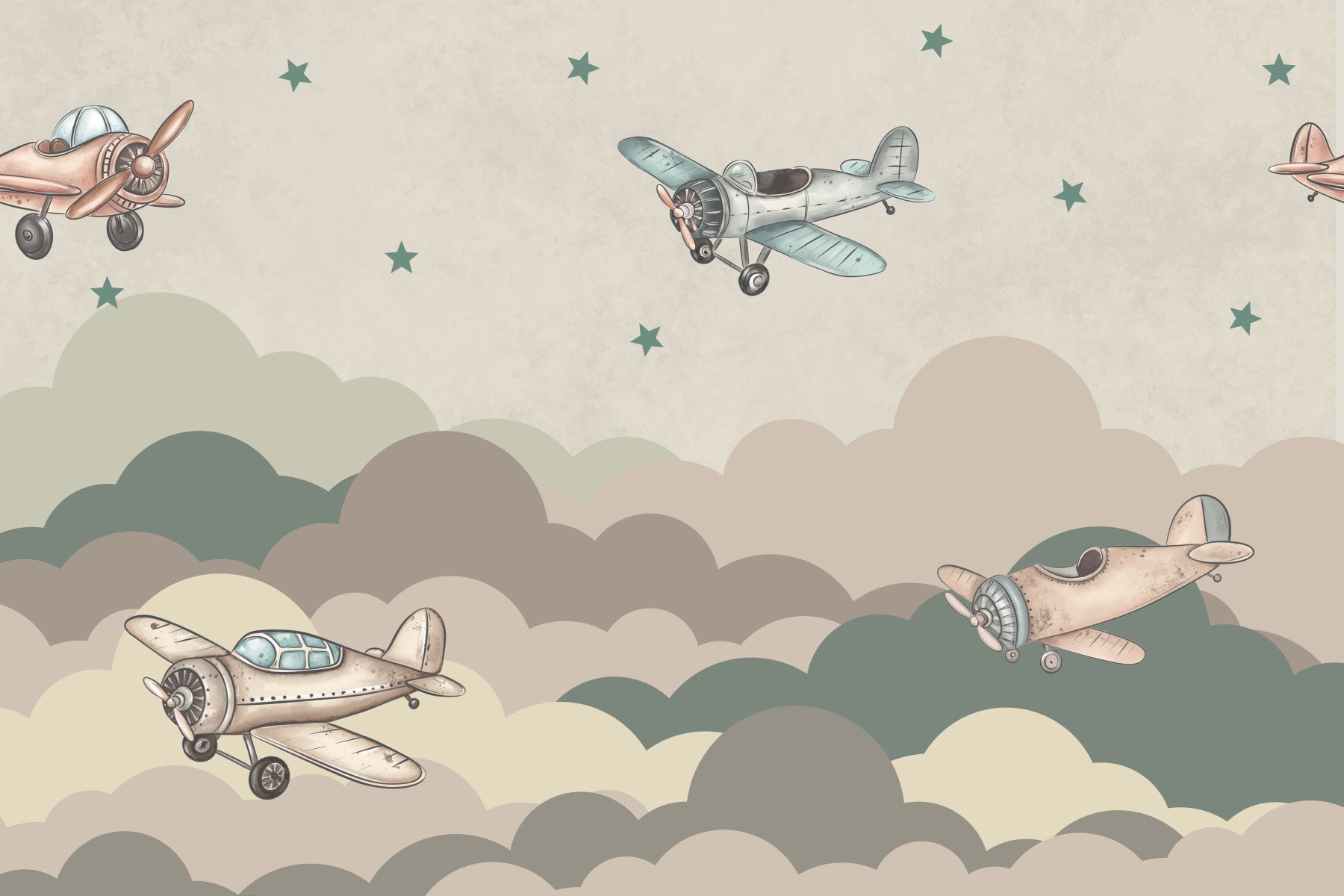 Vintage Aviation Dream Wall Mural