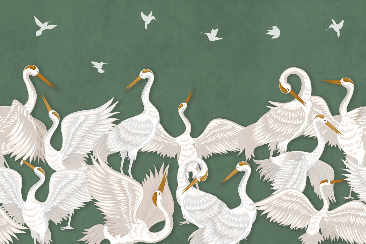 Emerald Flight Wall Mural in your room — zoomed