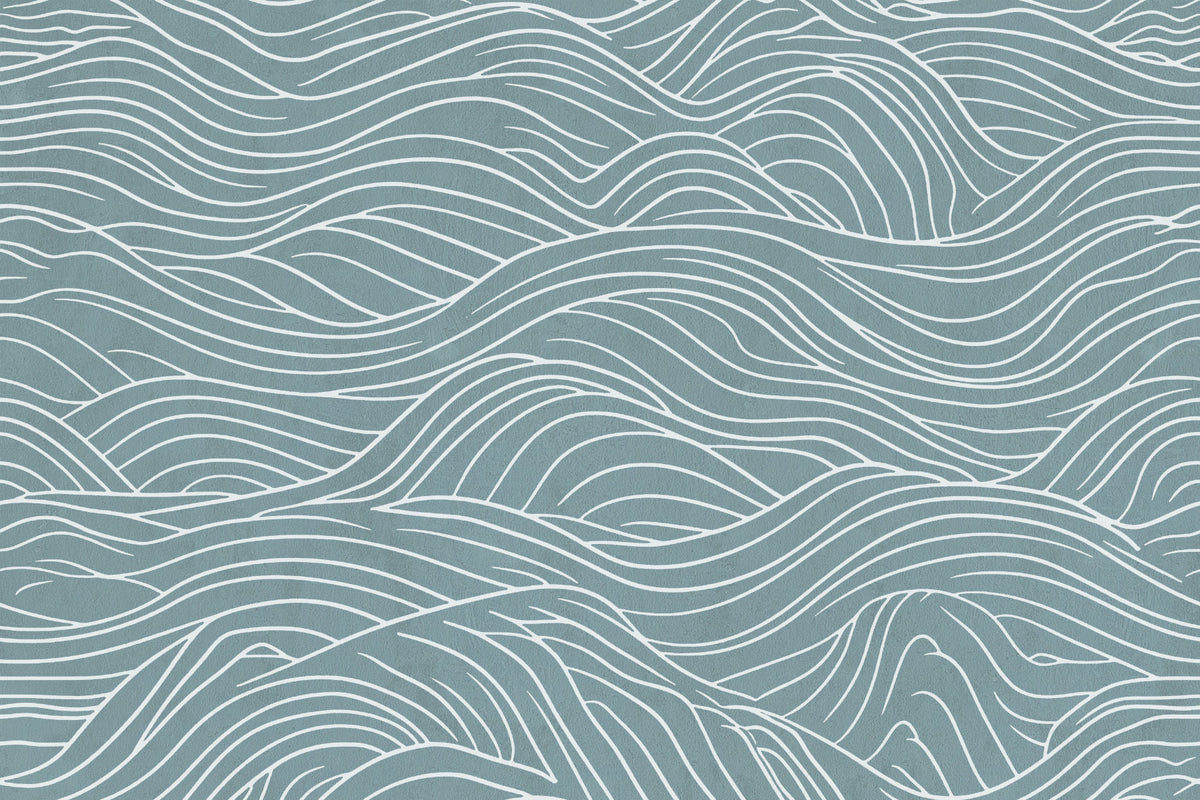 Zen Waves Wall Mural in your room — zoomed