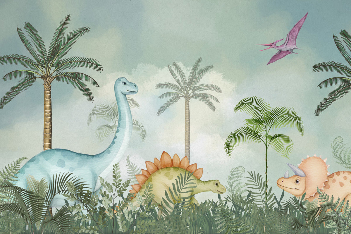 Dino Jungle Dream Wall Mural in your room