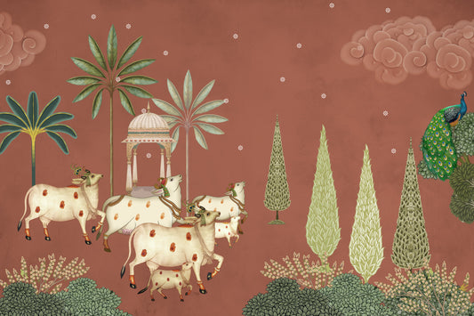 Pichwai Vanam Wall Mural