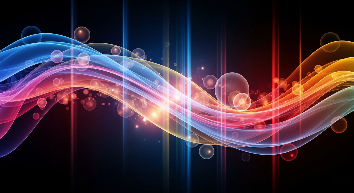 Luminous Waves Wall Mural in your room