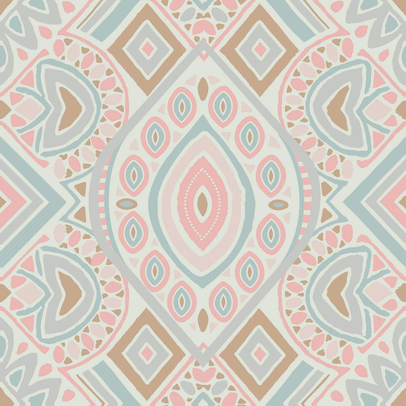 Geometric Boho Aztec Pattern Pastel ⁠⁠