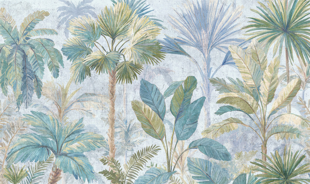Azure Palms Daylight Wall Mural in your room
