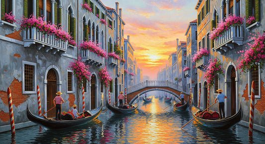 Canal Grande Sunrise Wall Mural