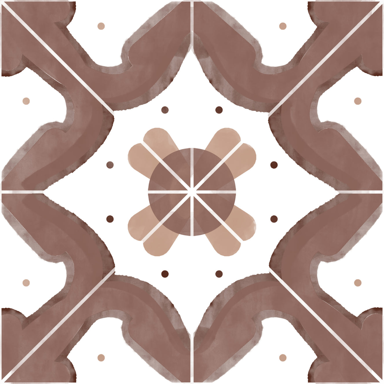 Classic Terracotta Kitchen Tiles Wallpaper⁠