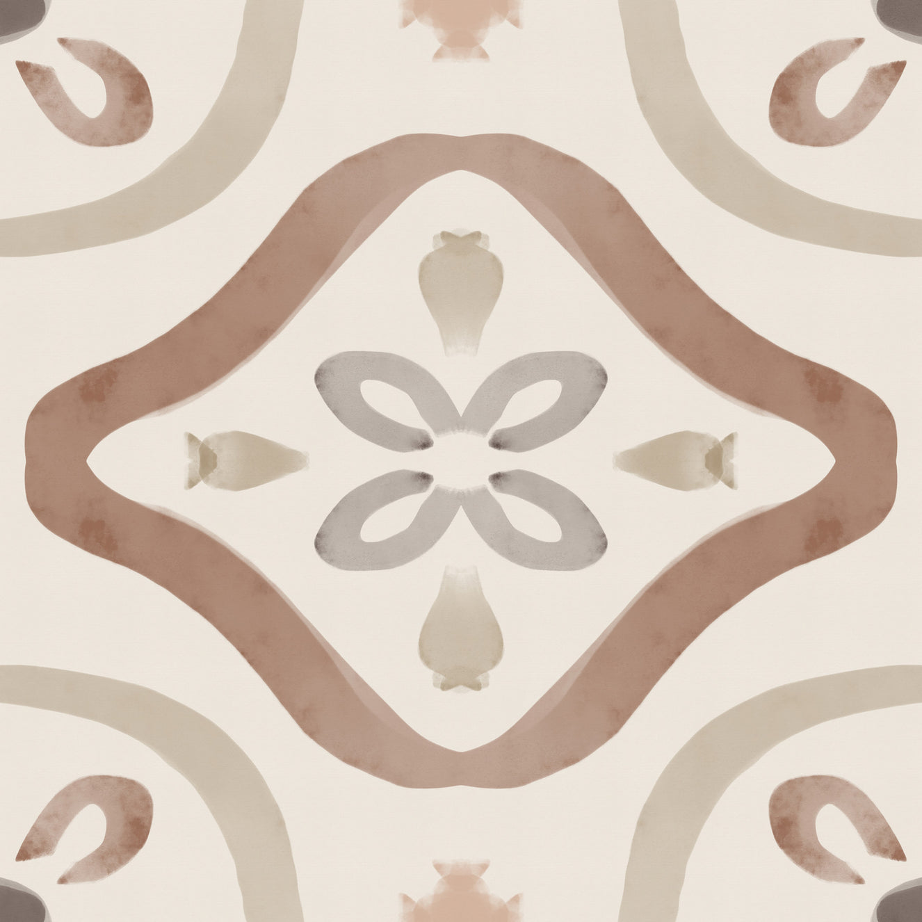Classic Italian Decor Earthy Wallpaper⁠