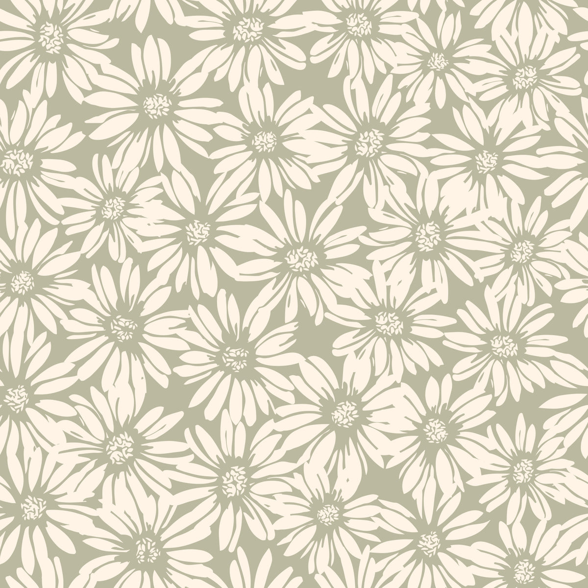 Subtle Daisies Wallpaper⁠ in your room — zoomed