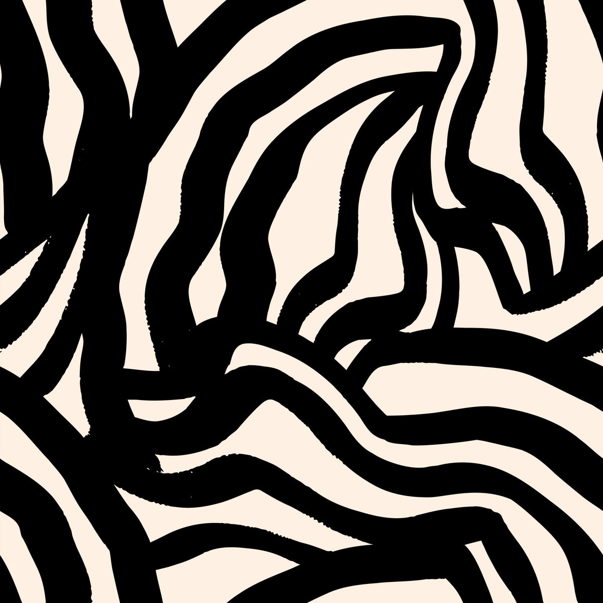Hand Painted Wavy Black Lines Wallpaper⁠ in your room