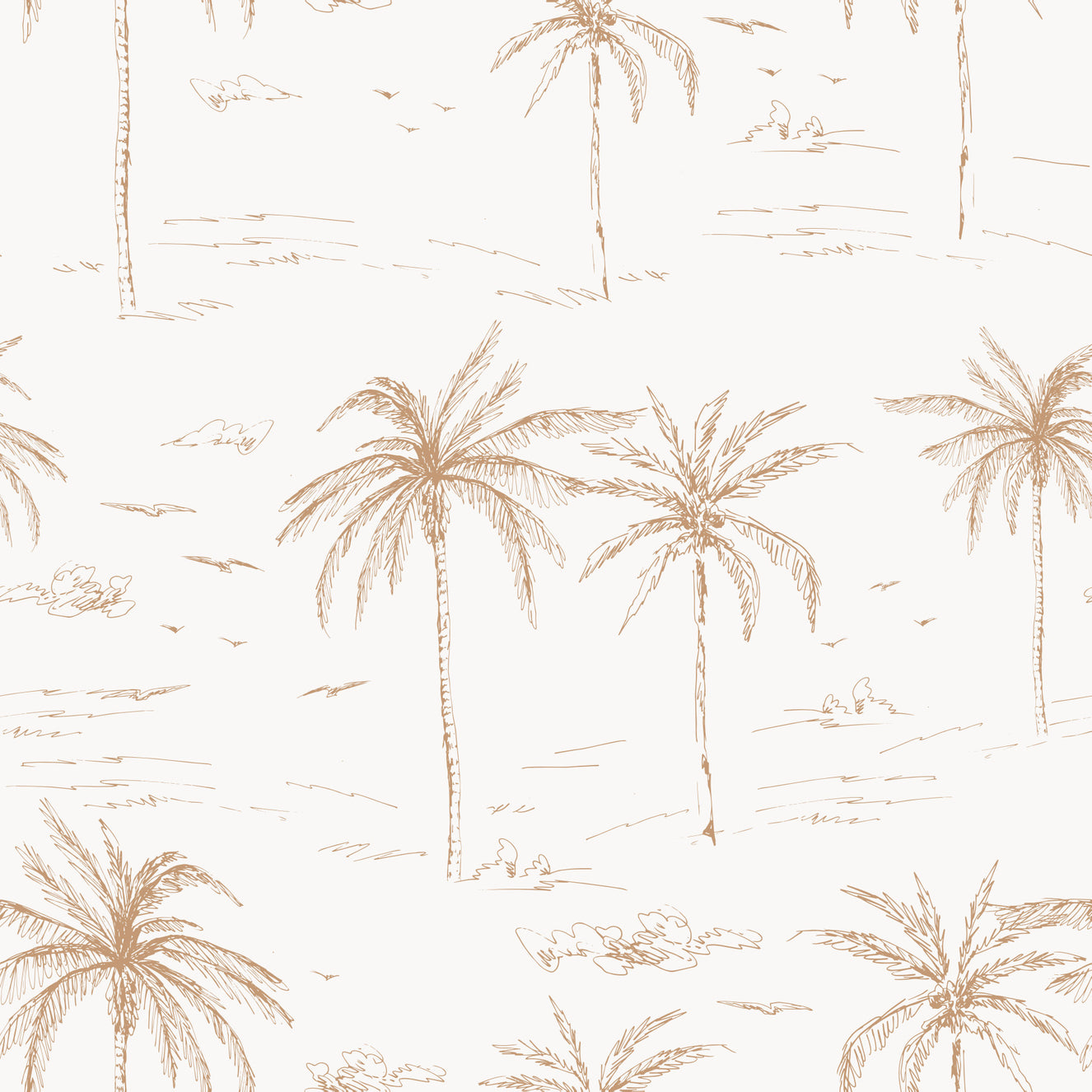 Sketched Palms Wallpaper⁠