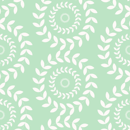 Subtle Geometric Botanical Ornament Wallpaper⁠