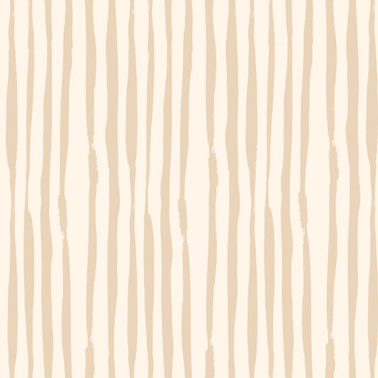 Painted Beige Stripes Wallpaper⁠