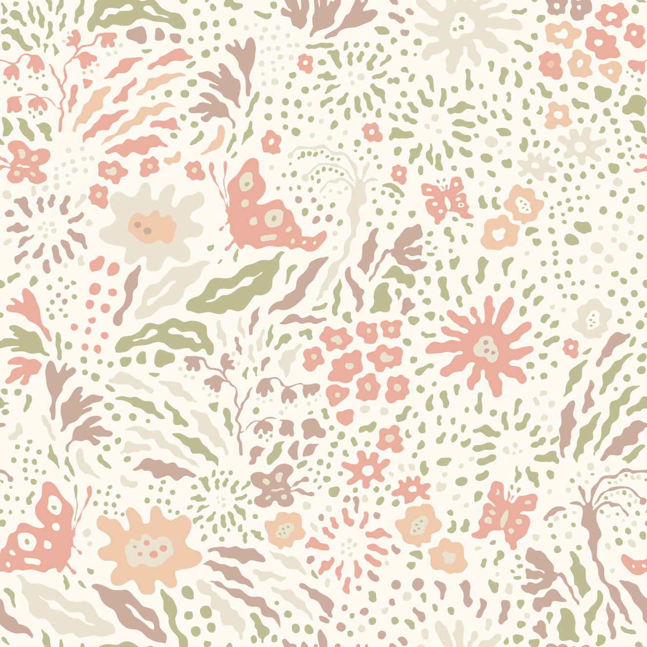 Subtle Pink Meadow Wallpaper⁠