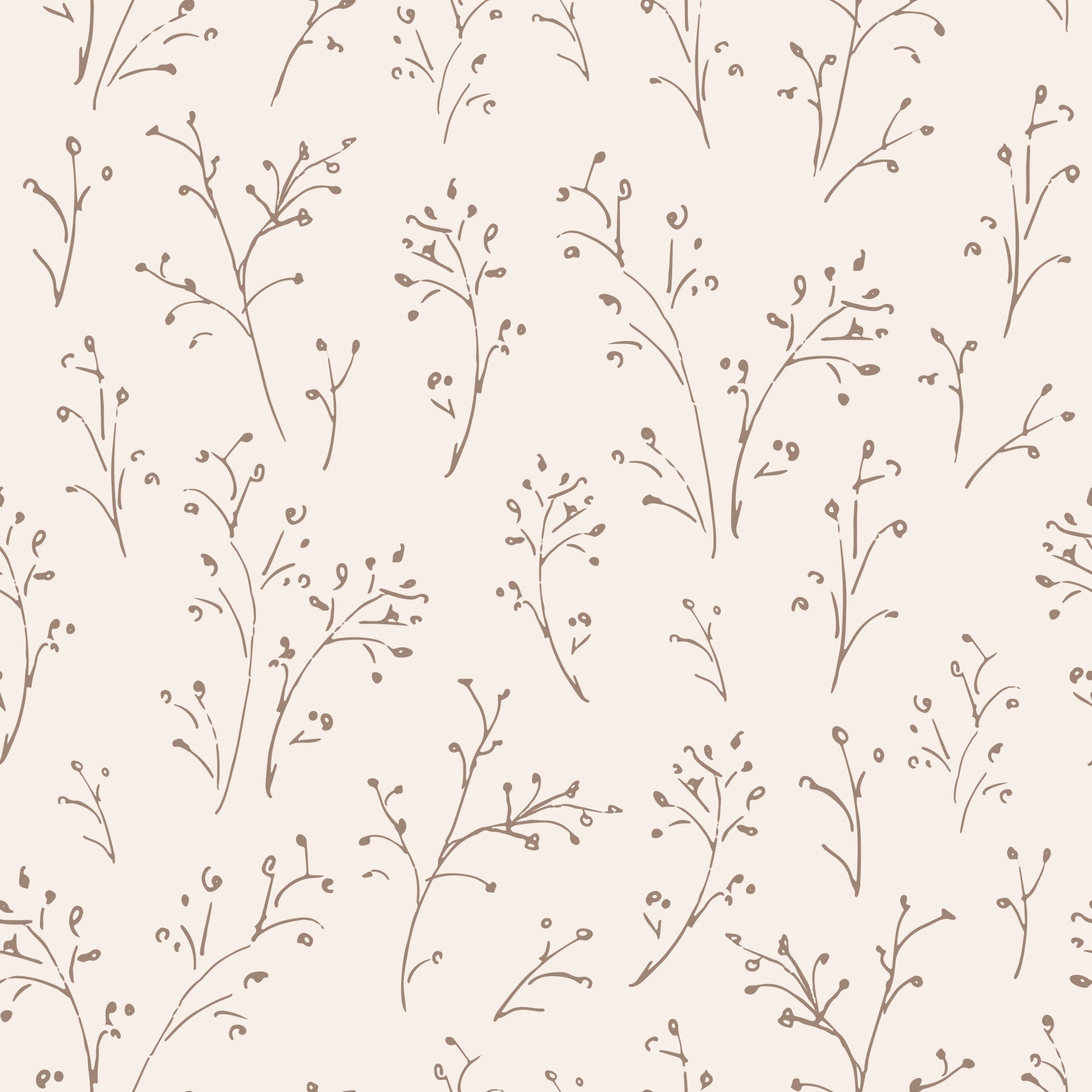 Sketched Twigs Wallpaper⁠ in your room — zoomed