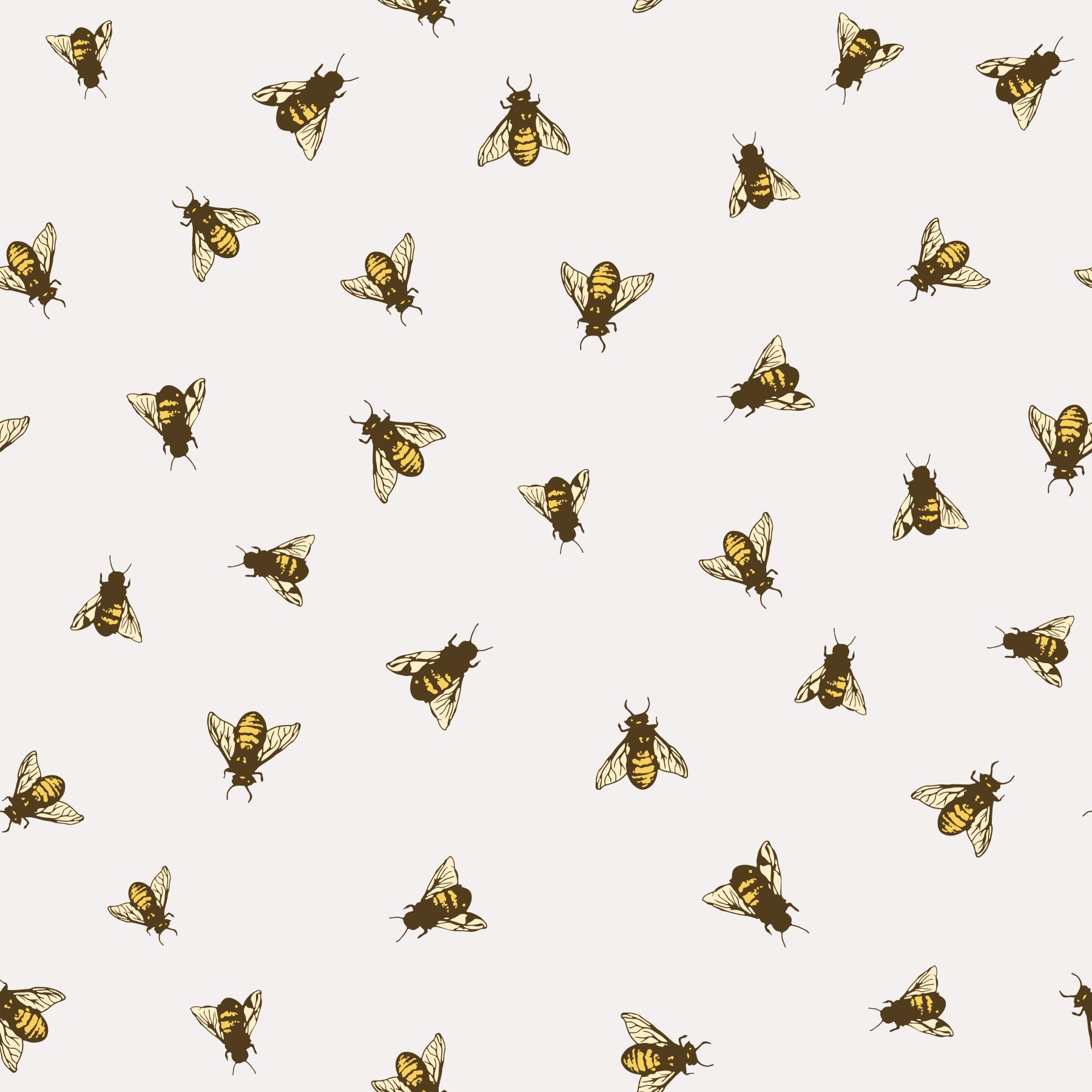Hand Drawn Bees Wallpaper⁠ in your room — zoomed