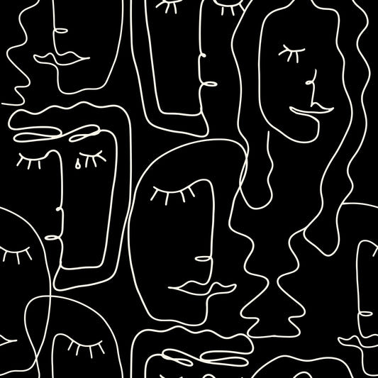 Outline Faces Wallpaper⁠