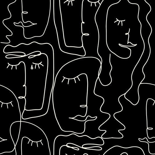 Outline Faces Wallpaper⁠