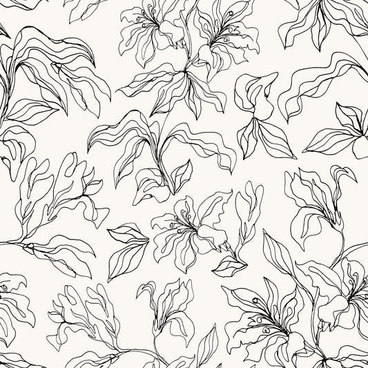 Outlined Lilies Wallpaper⁠