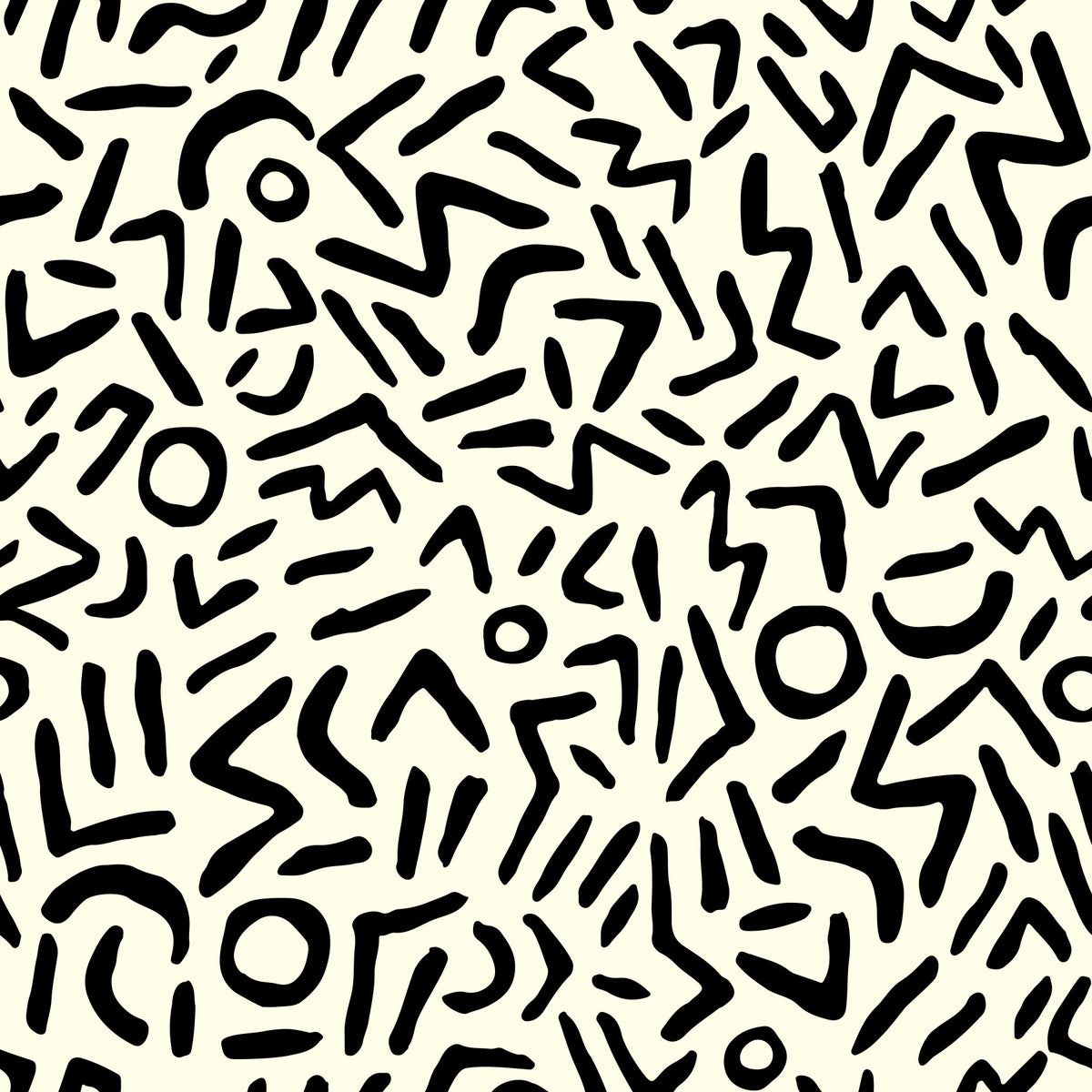 Hand Drawn Abstract Tribal Wallpaper⁠ in your room — zoomed