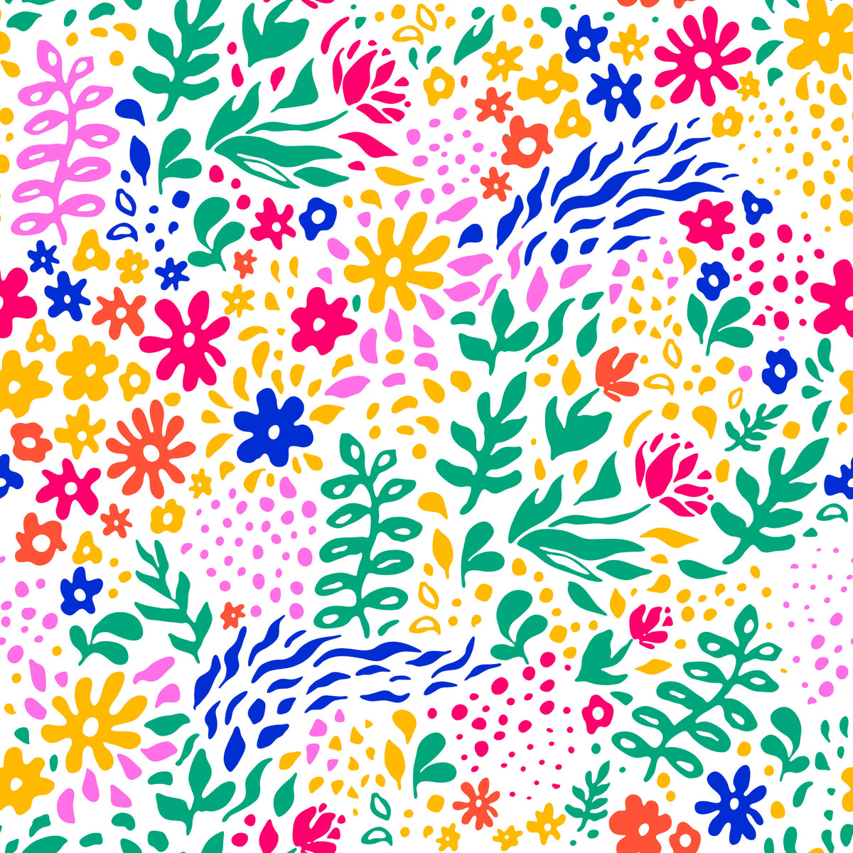 Colorful Hand Drawn Meadow Wallpaper⁠ in your room