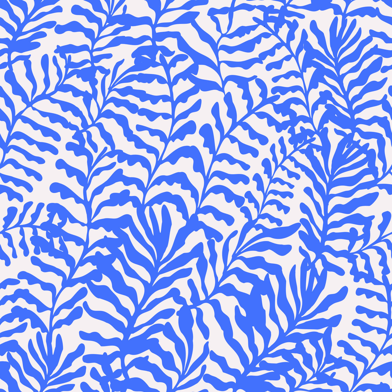 Blue Matisse Leaves Wallpaper⁠