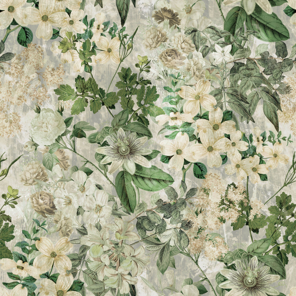 Vintage Bloom Canvas Wallpaper⁠