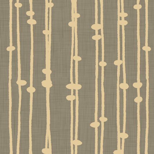 Boho Jewel Tone Stripes Retro Taupe Wallpaper⁠