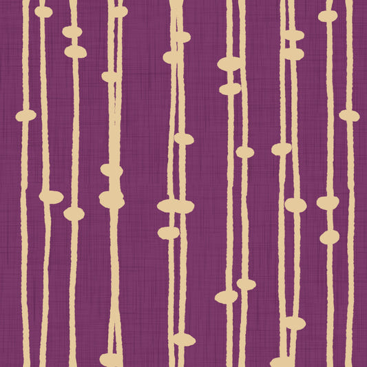 Boho Jewel Tone Stripes Retro Purple Wallpaper⁠