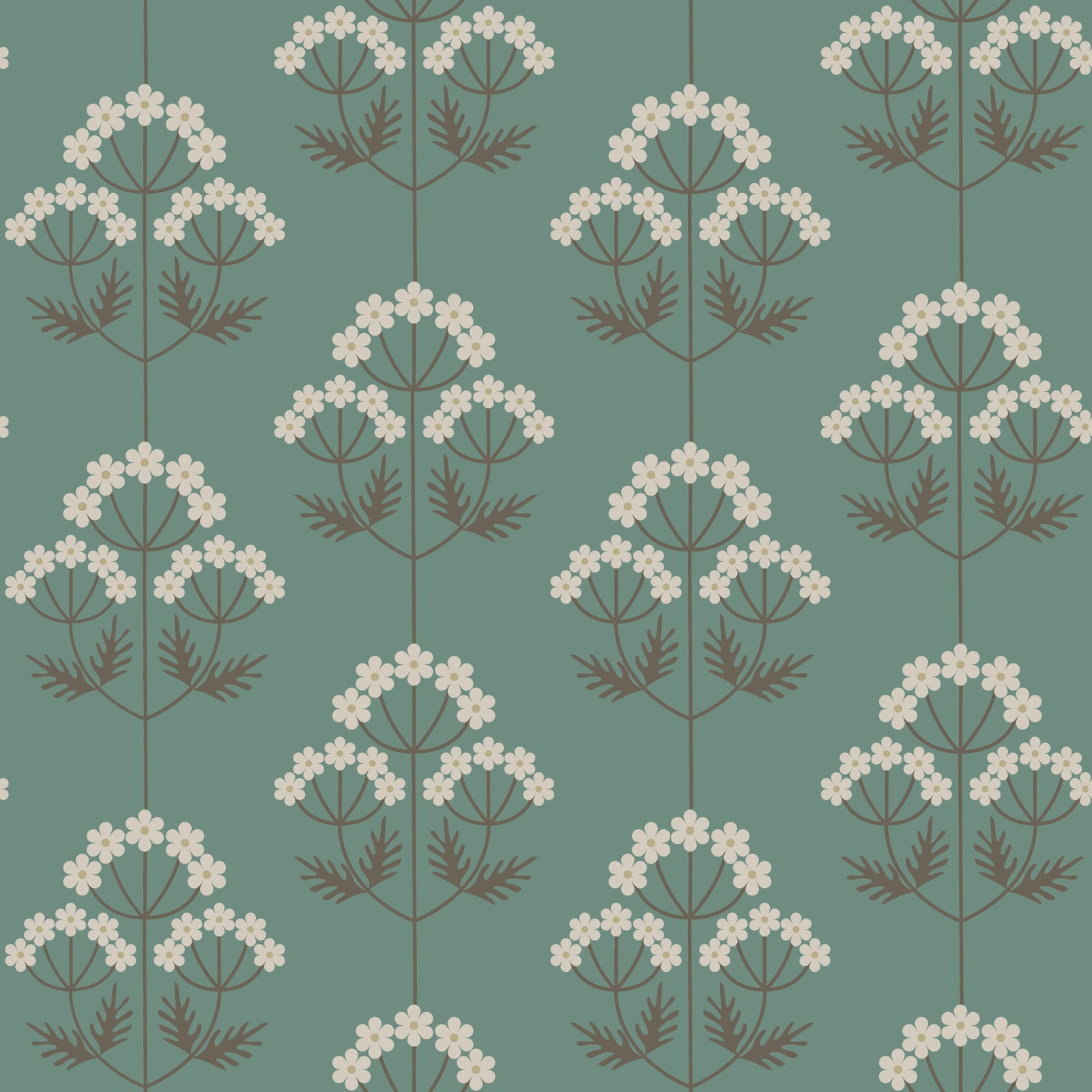 Retro Botanical Delight Wallpaper⁠ in your room