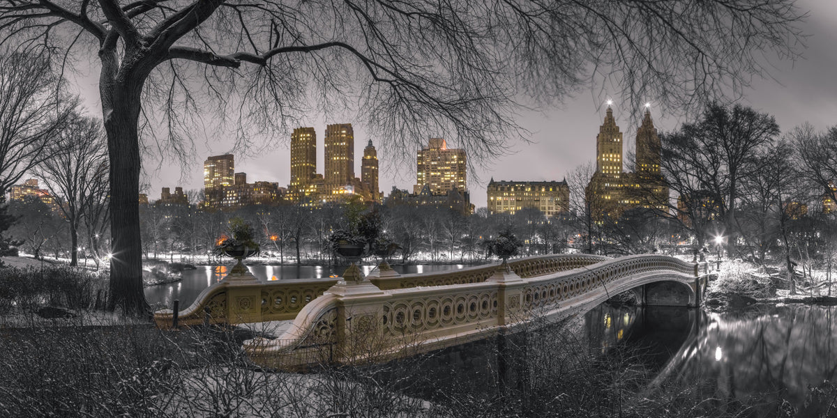 NYC Winter Lights Wall Mural in your room