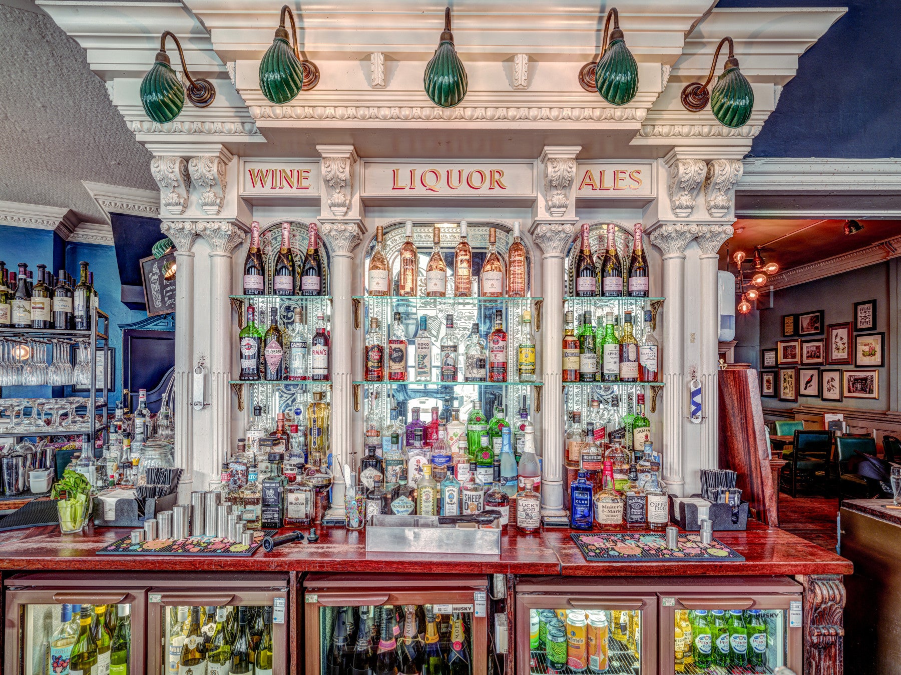 Fine Spirits Elegant Bar Scene Wall Mural