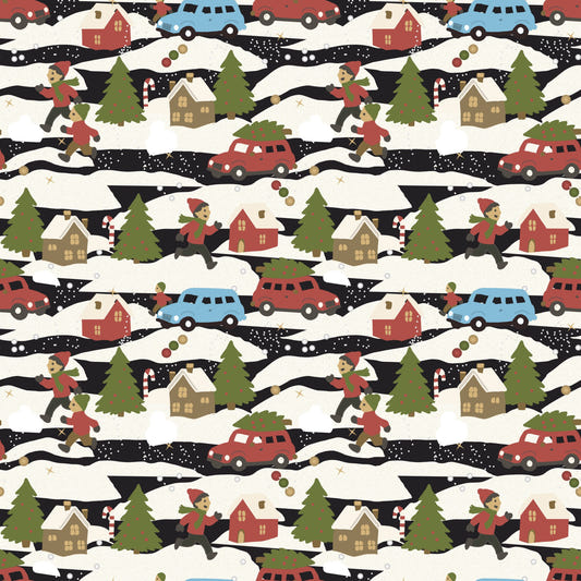 Snowy Town Adventure Wallpaper⁠