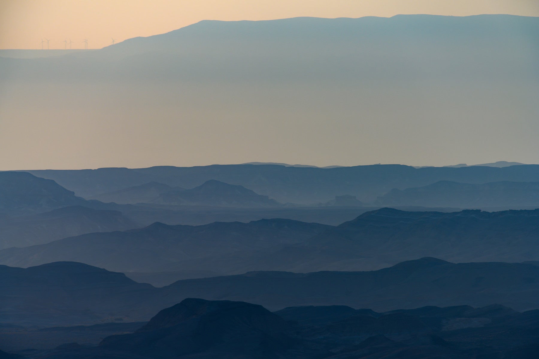 Sunrise over Ramon crater #6 Wall Mural in your room — zoomed