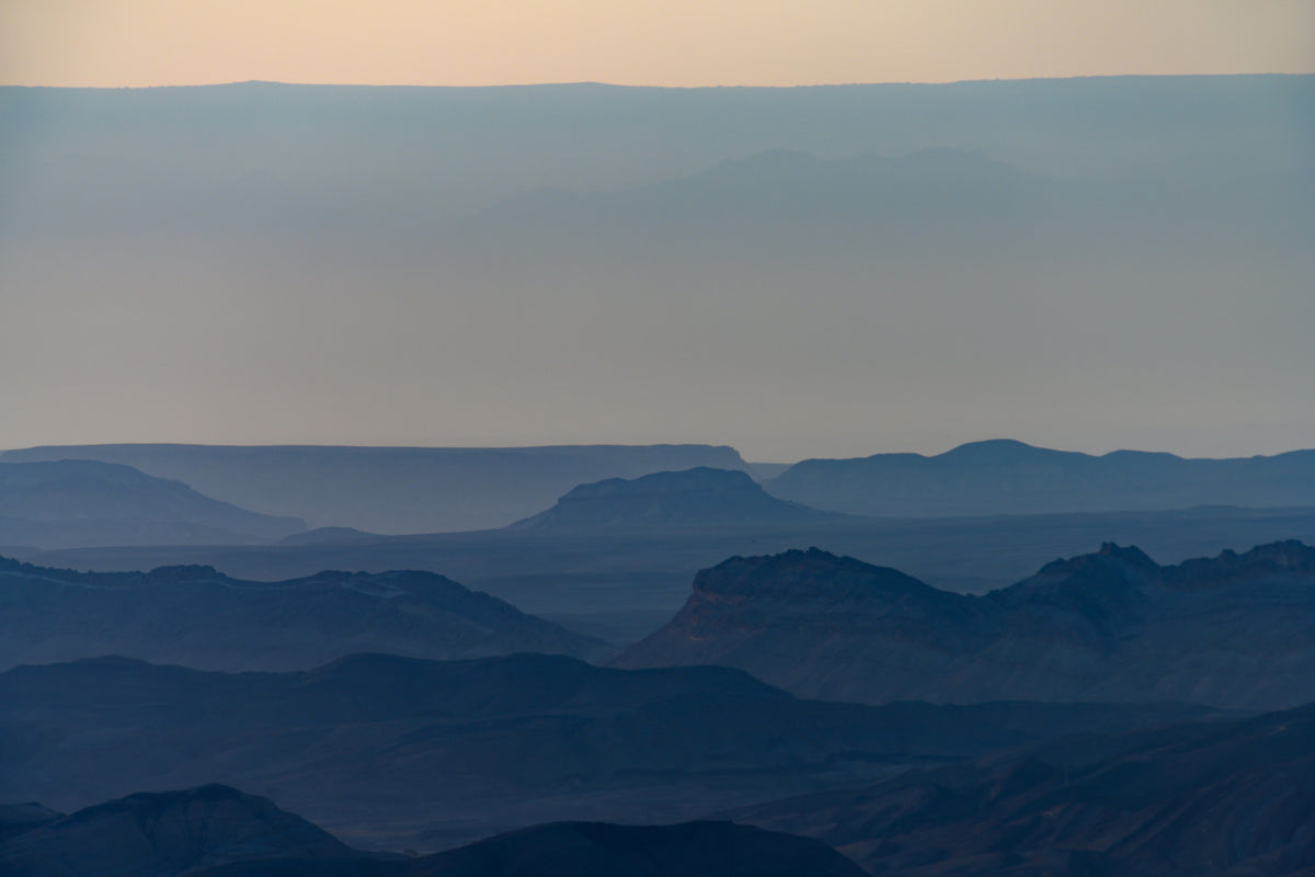 Sunrise over Ramon crater #5 Wall Mural in your room — zoomed