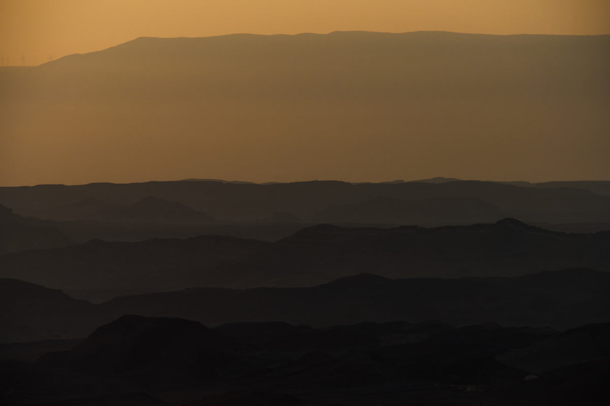 Sunrise over Ramon crater #3 Wall Mural in your room — zoomed
