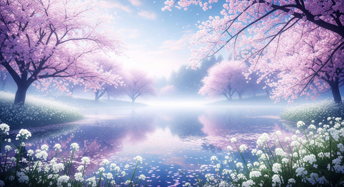 Cherry Blossom Serenity Wall Mural in your room